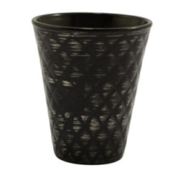 Doniczka osłonka ceramiczna Pik czarna 17x13cm 2